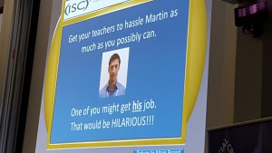 Get your teachers to hassle Martin Beaton as much as possible one of you might get his job
