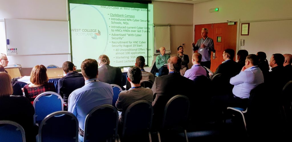 Computing Conference audience watching the West College Scotland presentation